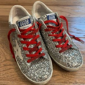 Golden Goose Womens Superstar low top glitter Golden Goose sneakers size 38